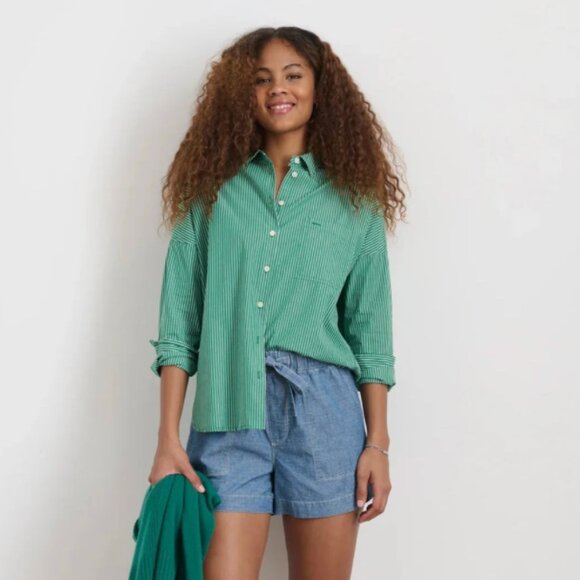 Jo Striped Shirt In Cotton Poplin - Picture 1 of 3